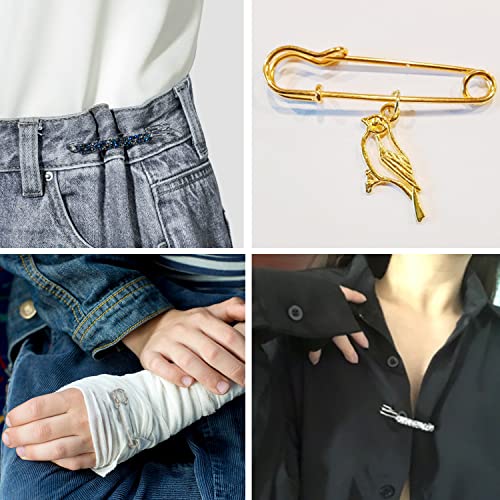 Honbay 30PCS 5cm/2Inch Brooches Heavy Duty Safety Pins for Blankets, Sweaters, Shawls, Kilts, Crafts (Gold)