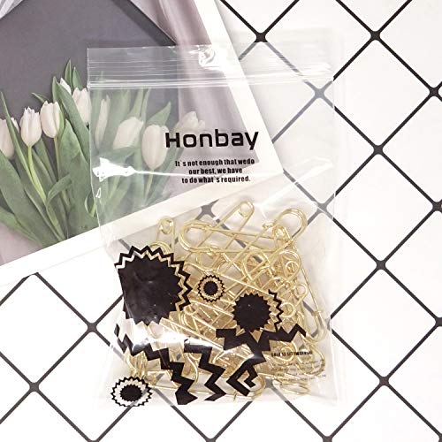 Honbay 30PCS 5cm/2Inch Brooches Heavy Duty Safety Pins for Blankets, Sweaters, Shawls, Kilts, Crafts (Gold)