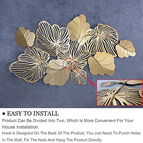 Handmade Gold Leaf Wall Art Decoration