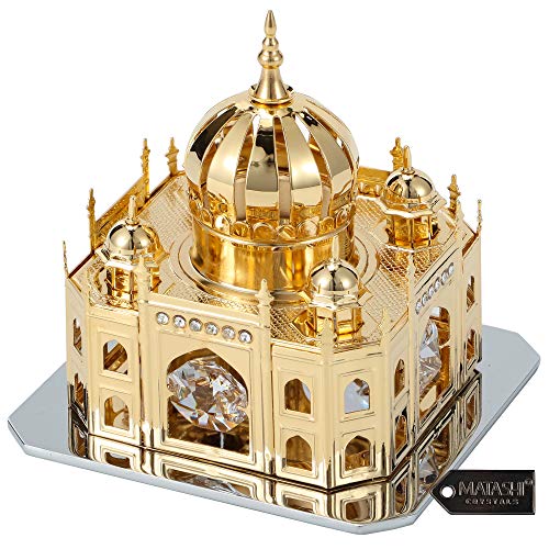 Matashi 24K Gold Plated Mosque Ornament with Crystals