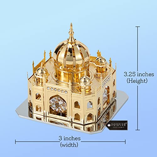 Matashi 24K Gold Plated Mosque Ornament with Crystals