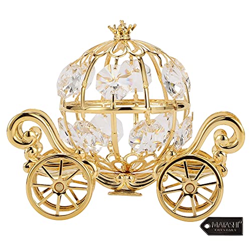 Matashi 24K Gold Plated Cinderella Coach Ornament