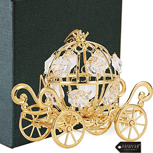 Matashi 24K Gold Plated Cinderella Coach Ornament