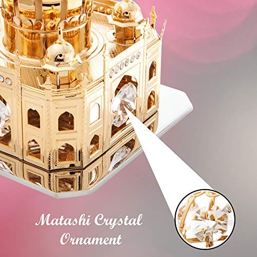 Matashi 24K Gold Plated Mosque Ornament with Crystals