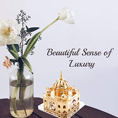 Matashi 24K Gold Plated Mosque Ornament with Crystals