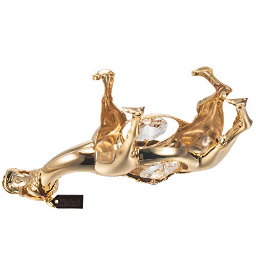 Matashi Crystal Camel Ornament, Gold Plated