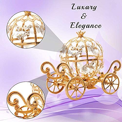 Matashi 24K Gold Plated Cinderella Coach Ornament
