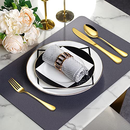 Gold Plated Flatware Set for 8, 40 Pieces