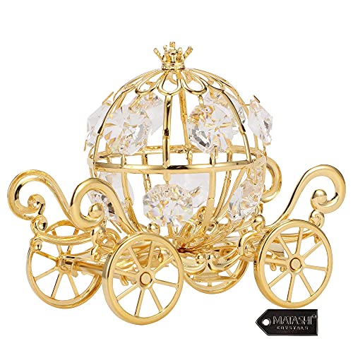 Matashi 24K Gold Plated Cinderella Coach Ornament