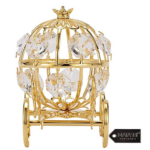 Matashi 24K Gold Plated Cinderella Coach Ornament