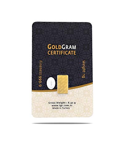 9999 Pure 1 Gram Gold Bullion Bar