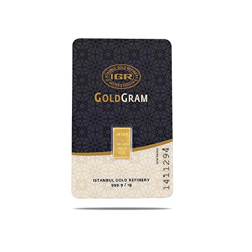 9999 Pure 1 Gram Gold Bullion Bar