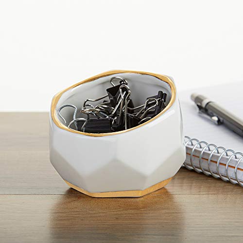 Geometric Ceramic Planters Set - White