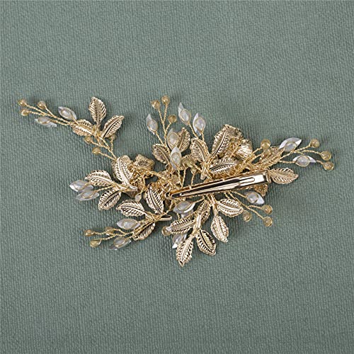 Rhinestone Bridal Hair Comb in Light Rose Gold