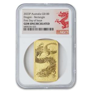 2022 Australian Gold Dragon Bar - GemUNC