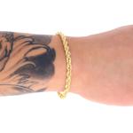 14K Yellow Gold Rope Chain Bracelet (Choose Size)