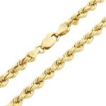 14K Yellow Gold Rope Chain Bracelet (Choose Size)