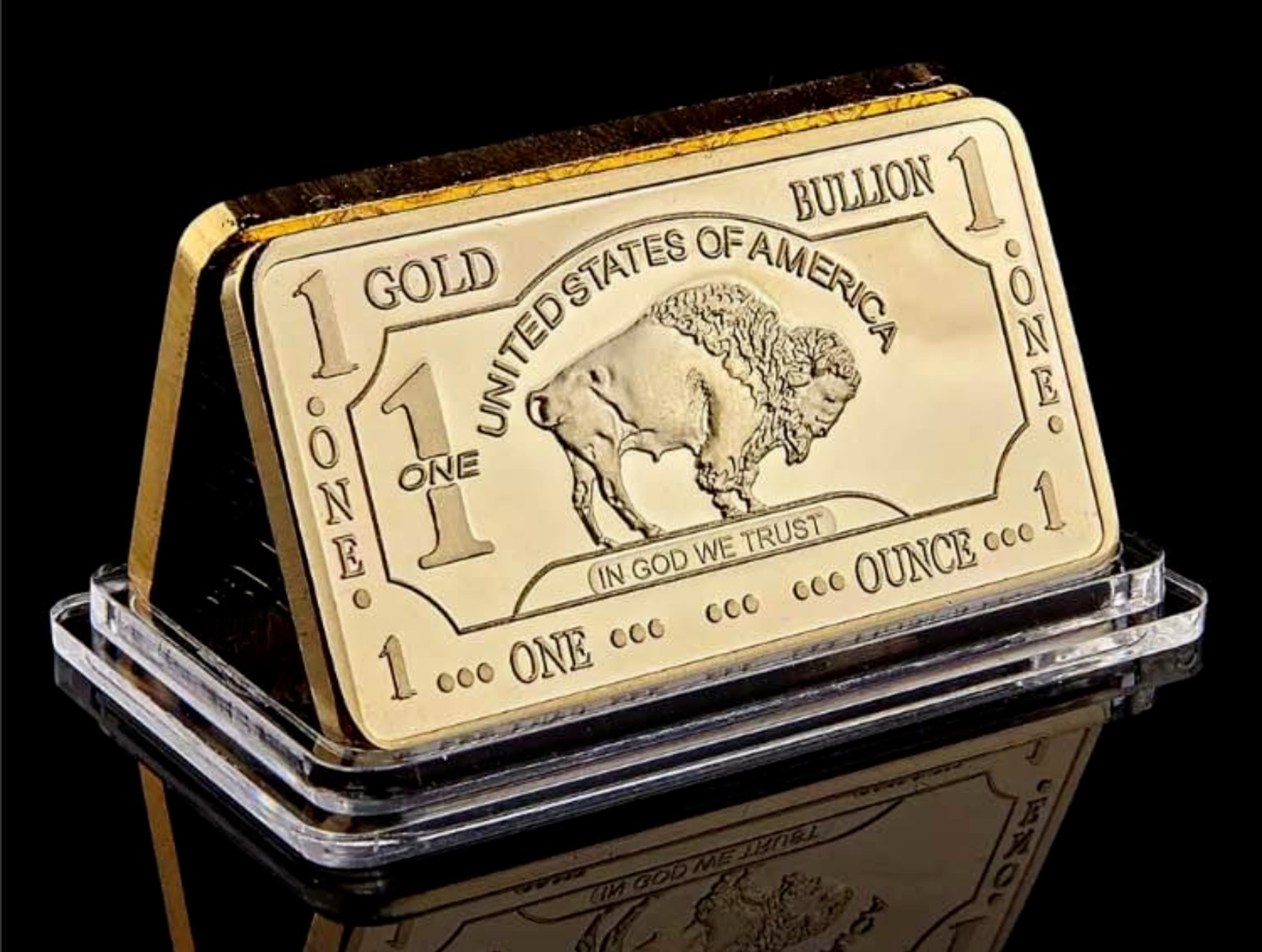 1 oz 24K Gold Buffalo Bar