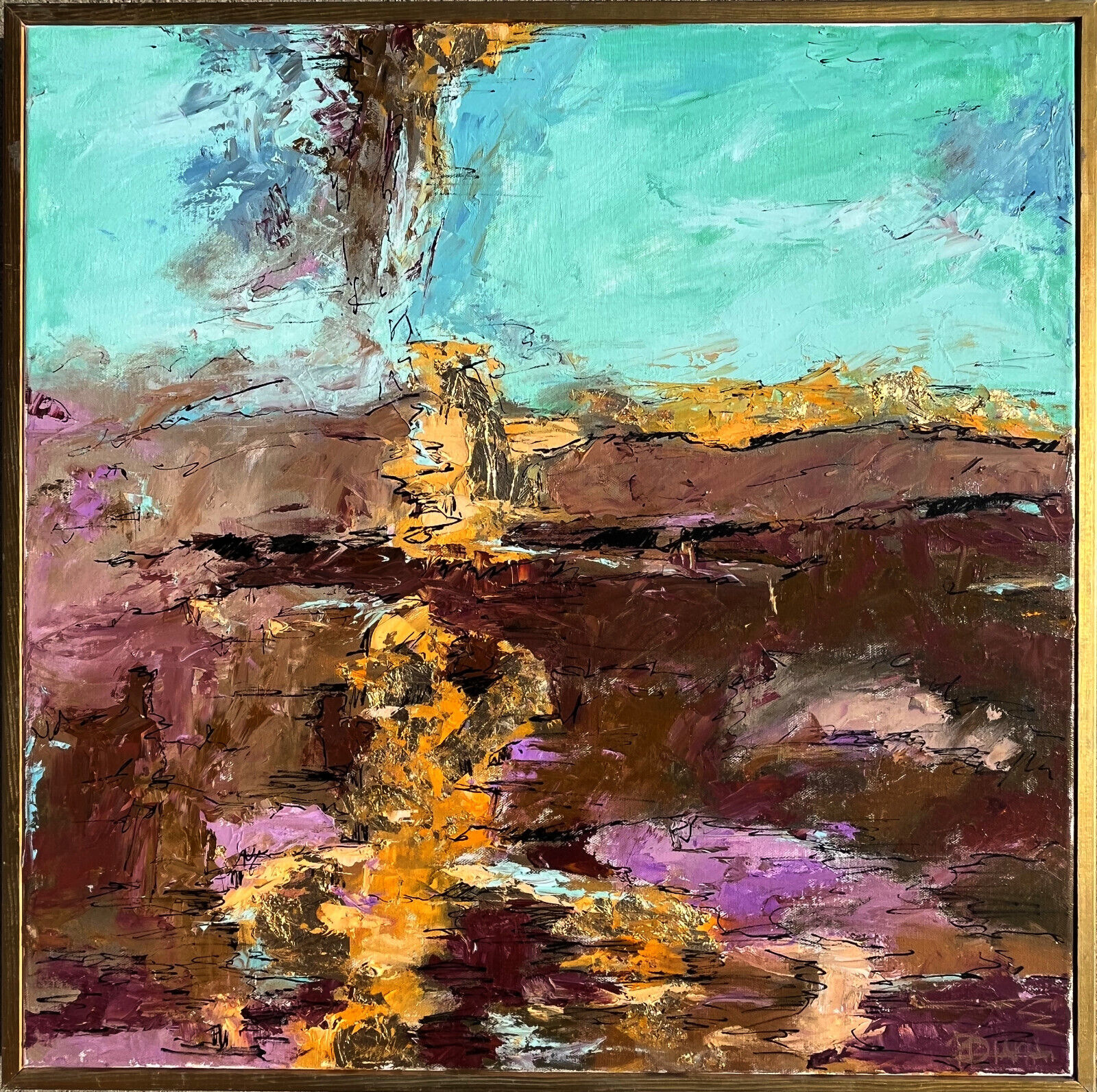 Gold Landscape Painting by Diana Mulder - 24