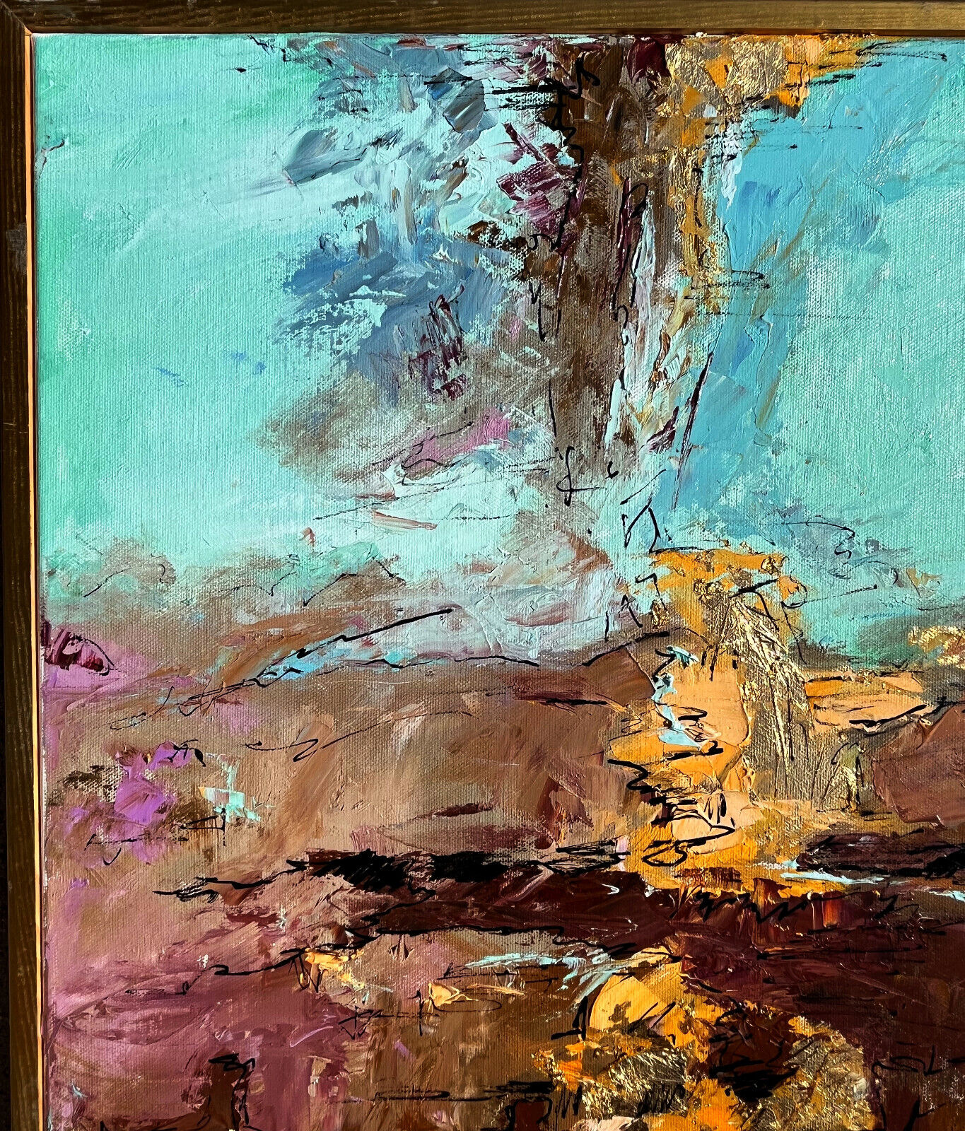 Gold Landscape Painting by Diana Mulder - 24