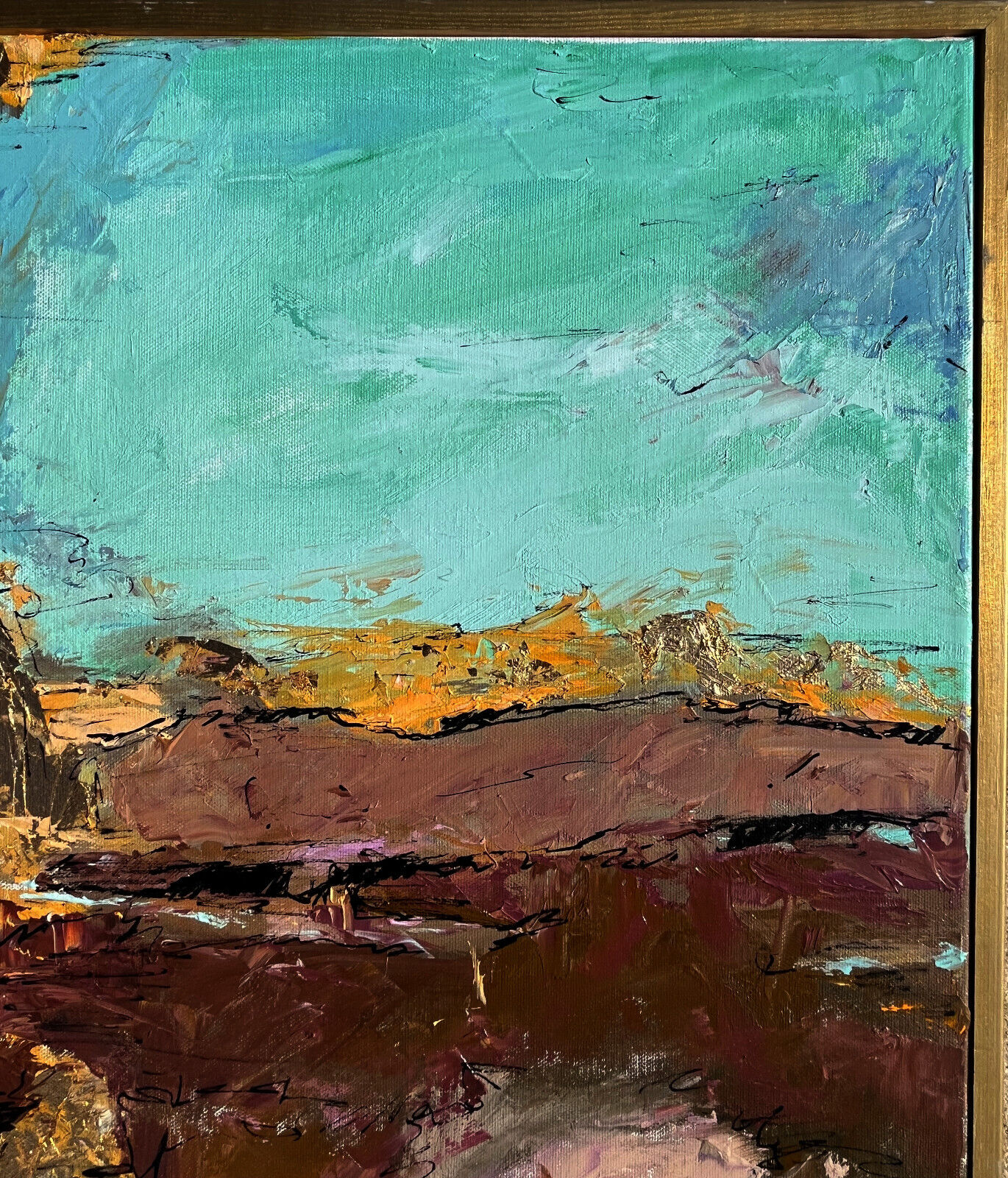 Gold Landscape Painting by Diana Mulder - 24