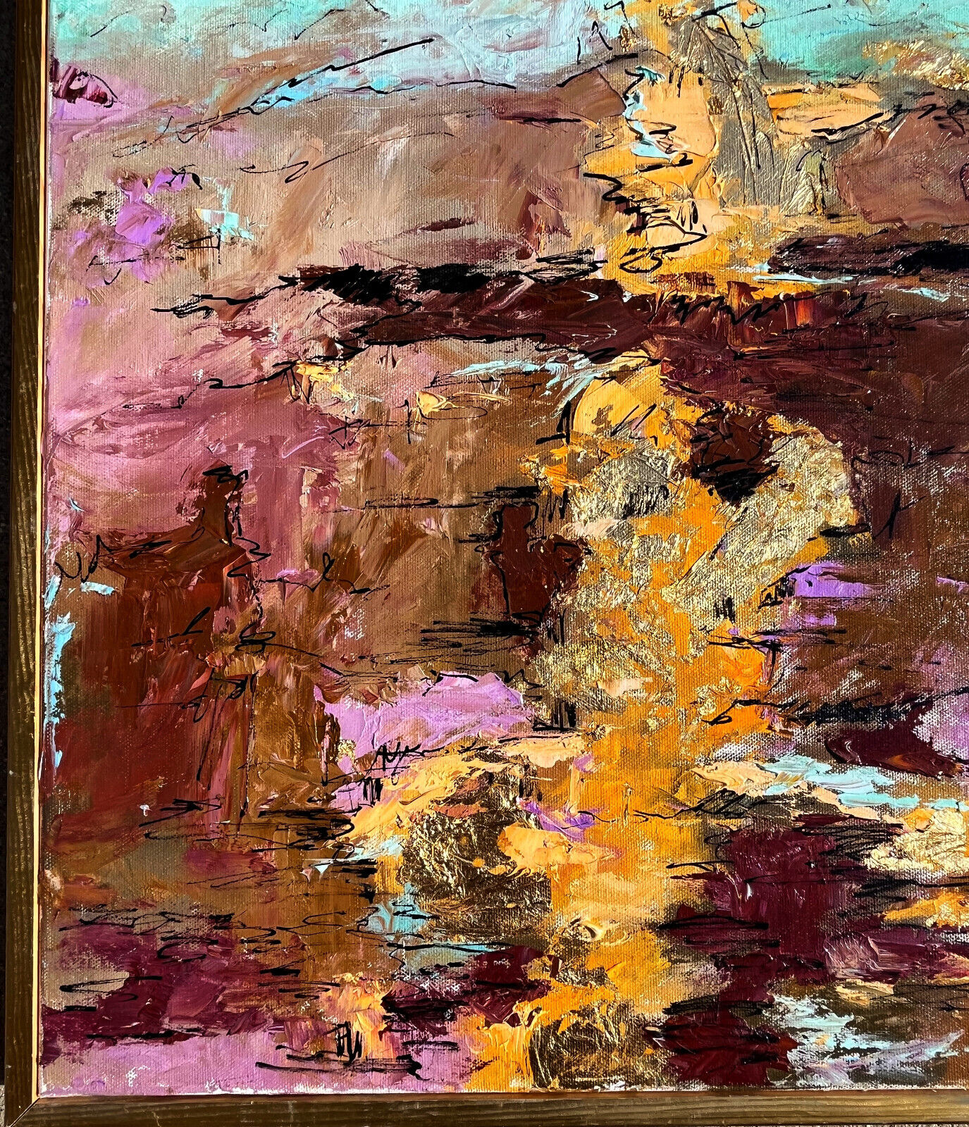 Gold Landscape Painting by Diana Mulder - 24