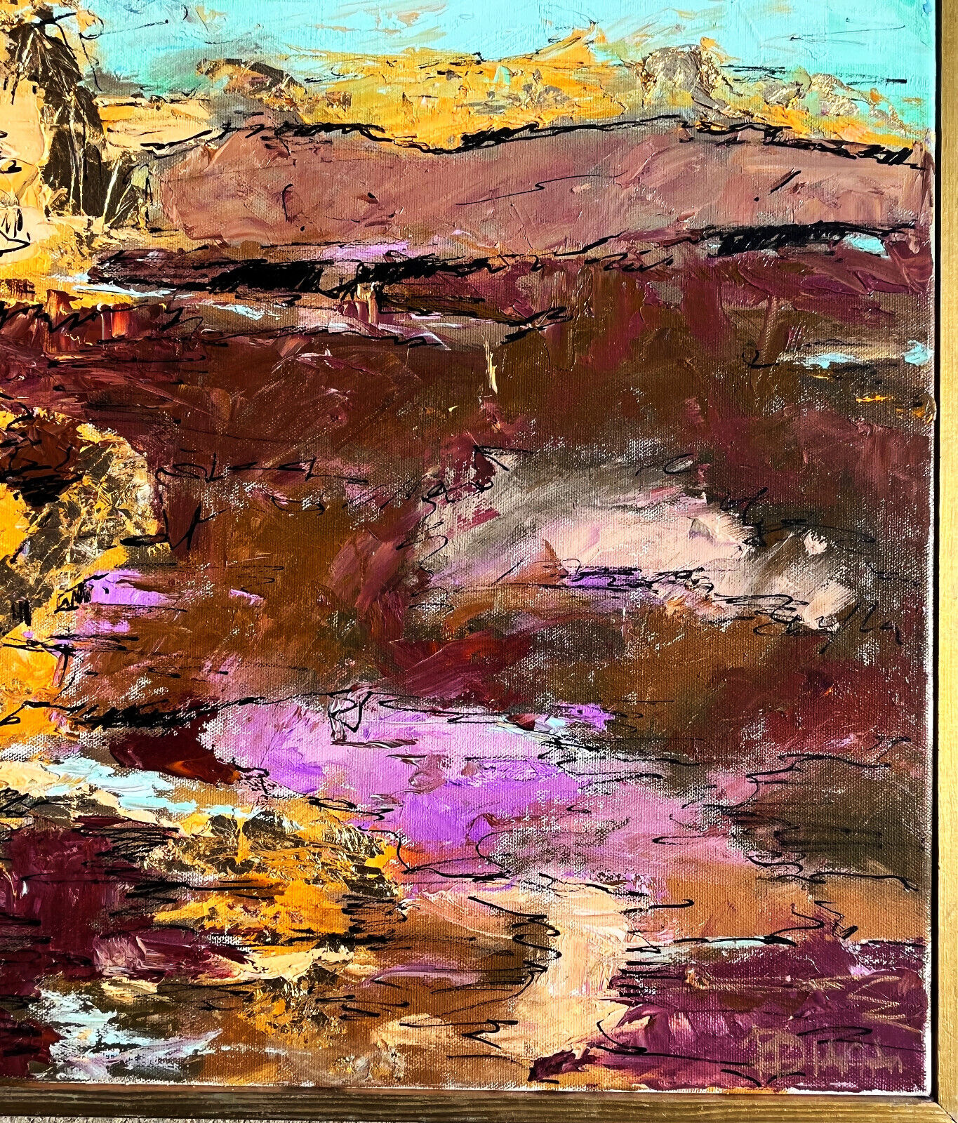 Gold Landscape Painting by Diana Mulder - 24