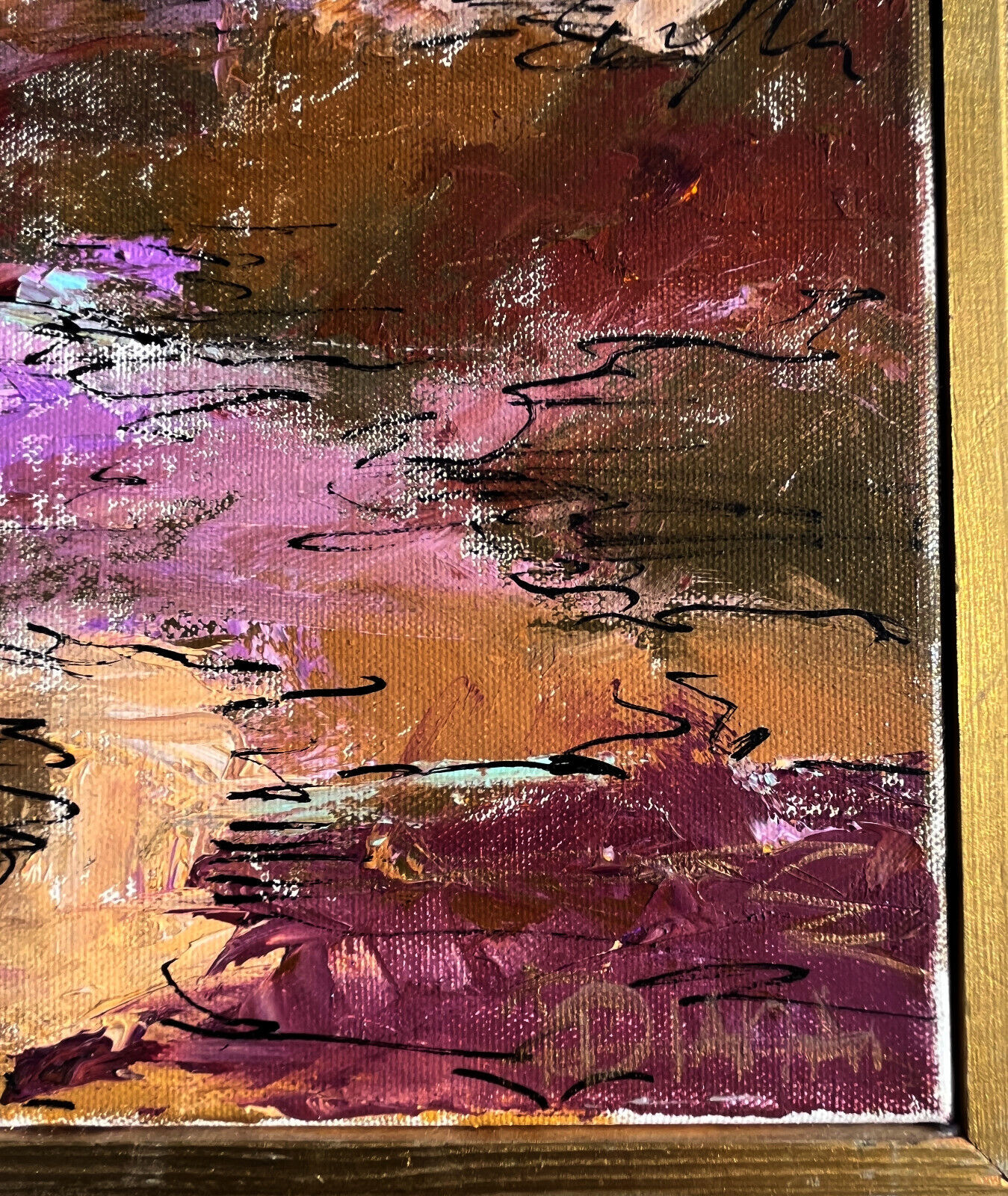 Gold Landscape Painting by Diana Mulder - 24