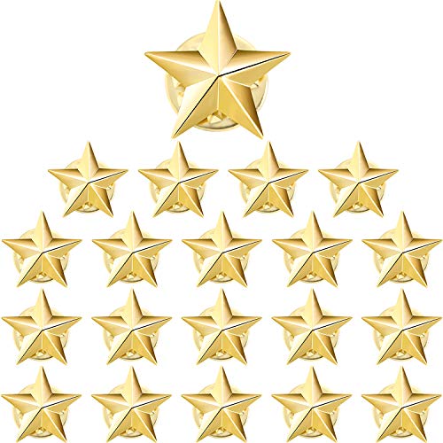 Gold Star Lapel Pin Set for Patriotic Holidays