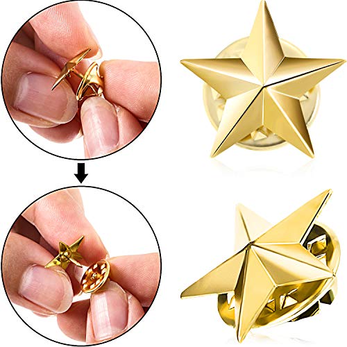 Gold Star Lapel Pin Set for Patriotic Holidays