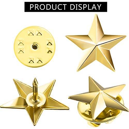 Gold Star Lapel Pin Set for Patriotic Holidays