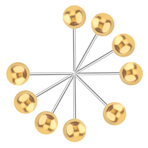 200-count Gold Map Tacks Push Pins