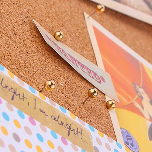 200-count Gold Map Tacks Push Pins