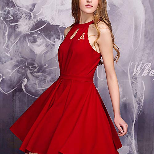 ETHOON Letter Brooch Pins Initial Rhinestone Brooch for Women Crafts Gold L