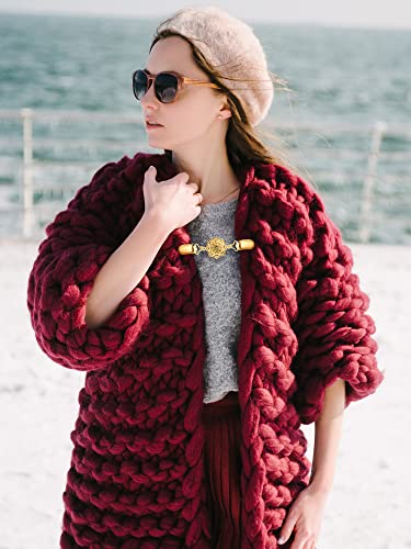 8 Pieces Retro Shawl Sweater Clips Vintage Cardigan Collar Clips Dress Shirt Brooch Clips for Women Girls (Gold)