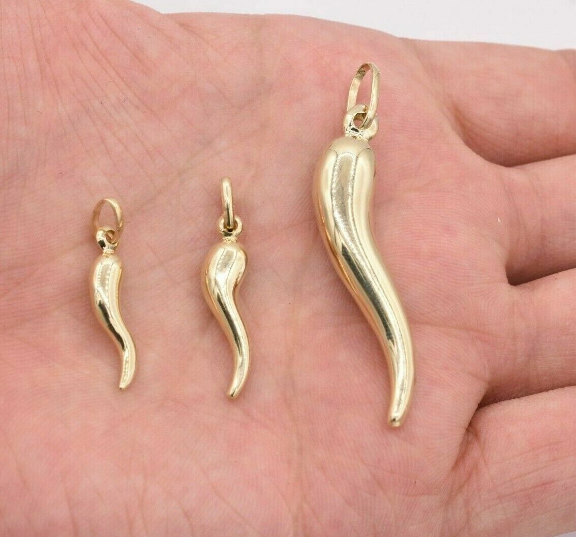 Italian Horn Gold Pendant - Good Luck Charm