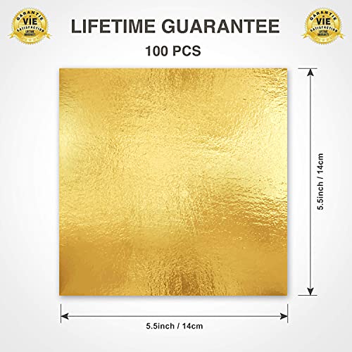 Gold Leaf Sheets - 100 pcs