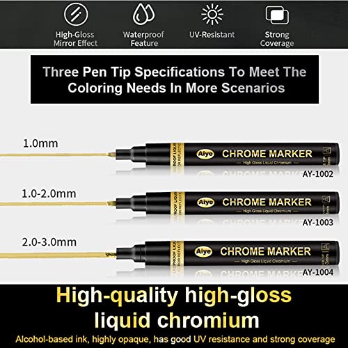 4PC Liquid Gold/Silver Paint Markers with Extra Nibs