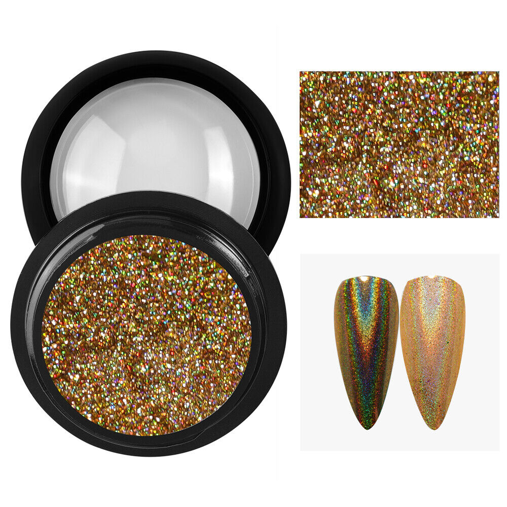 Gold Holographic Nail Art Powder Glitter