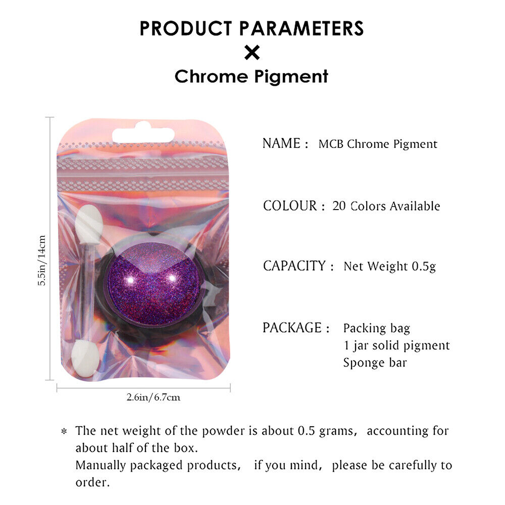 Gold Holographic Nail Art Powder Glitter