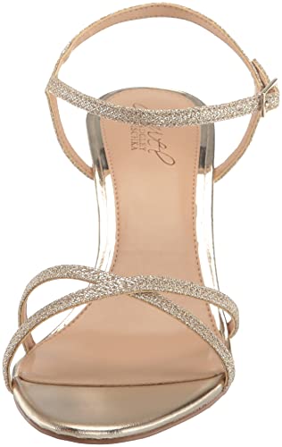 Gold Wedge Sandal by Jewel Badgley Mischka