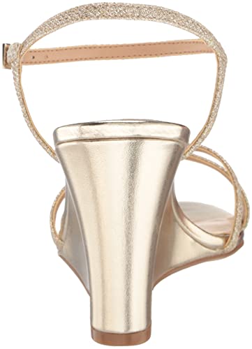 Gold Wedge Sandal by Jewel Badgley Mischka