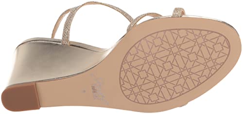 Gold Wedge Sandal by Jewel Badgley Mischka
