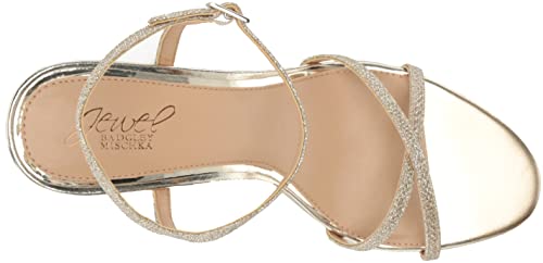 Gold Wedge Sandal by Jewel Badgley Mischka