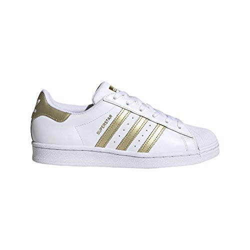 Gold Metallic adidas Superstar Sneakers - Women's