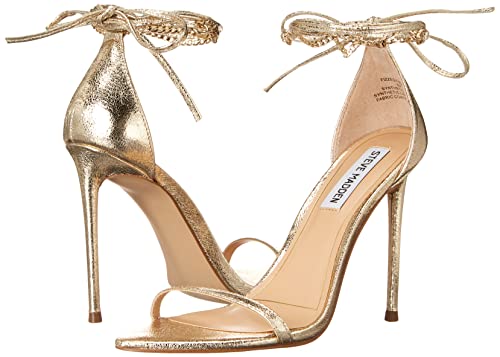 Steve Madden Women's Fizzed Heeled Sandal, Gold, 10