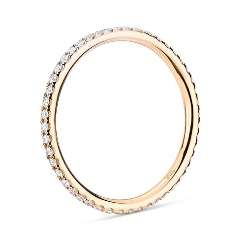 Gold Plated CZ Stackable Ring for Women