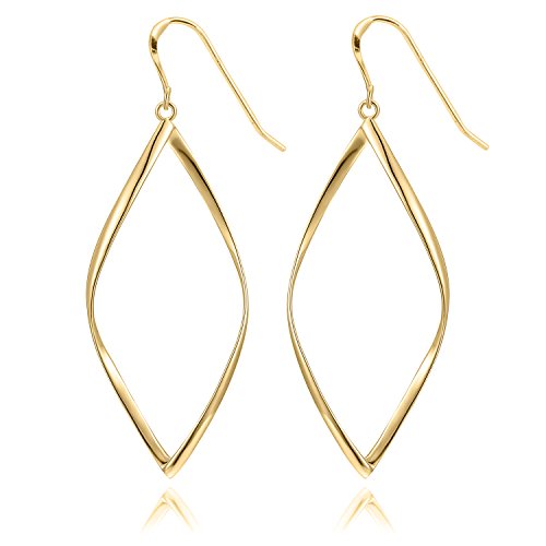Infinity Post Hoop Earrings in Gold