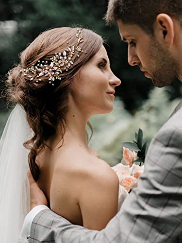 Handmade Gold Bridal Hair Clip Comb