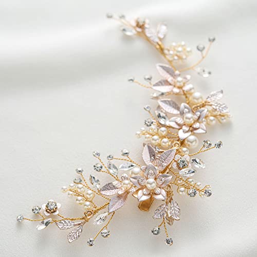 Handmade Gold Bridal Hair Clip Comb